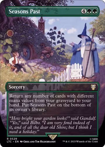 Seasons Past (Borderless) (529), Commander: The Lord of the Rings: Tales of Middle-earth — Magic card price