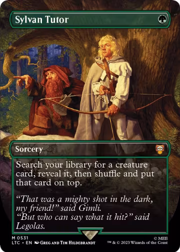 Sylvan Tutor (Borderless) (531), Commander: The Lord of the Rings: Tales of Middle-earth — Magic card price