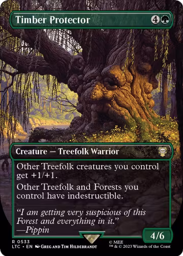 Timber Protector (Borderless) (533), Commander: The Lord of the Rings: Tales of Middle-earth — Magic card price