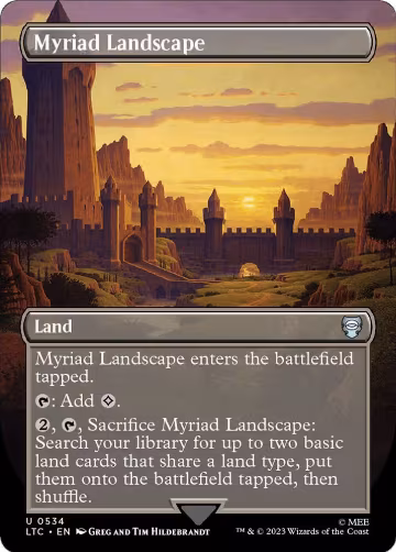 Myriad Landscape (Borderless) (534), Commander: The Lord of the Rings: Tales of Middle-earth — Magic card price