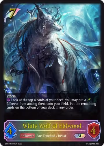 White Wolf of Eldwood (SL) (BP02-SL03EN), Reign of Bahamut — Shadowverse card price