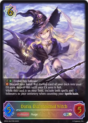 Daria, Dimensional Witch (SL) (BP02-SL07EN), Reign of Bahamut — Shadowverse card price