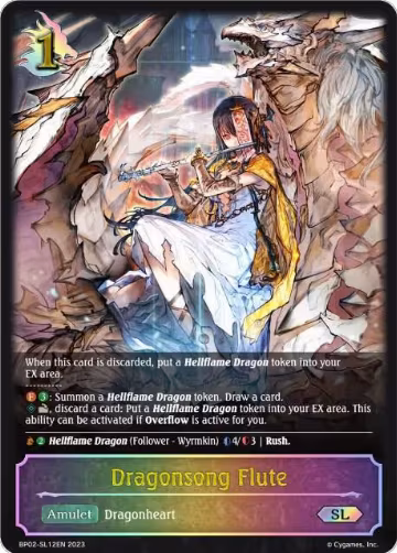 Dragonsong Flute (SL) (BP02-SL12EN), Reign of Bahamut — Shadowverse card price