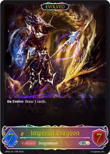 Imperial Dragoon (Evolved) (SL) (BP02-SL11EN), Reign of Bahamut — Shadowverse card price