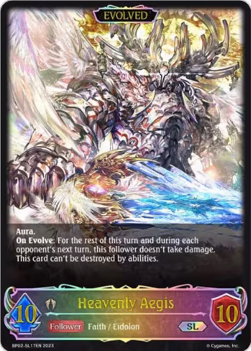 Heavenly Aegis (Evolved) (SL) (BP02-SL17EN), Reign of Bahamut — Shadowverse card price