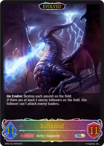 Bahamut (Evolved) (SL) (BP02-SL21EN), Reign of Bahamut — Shadowverse card price