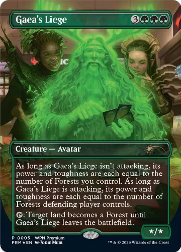 Gaea's Liege (Borderless) (5), WPN & Gateway Promos — Magic card price