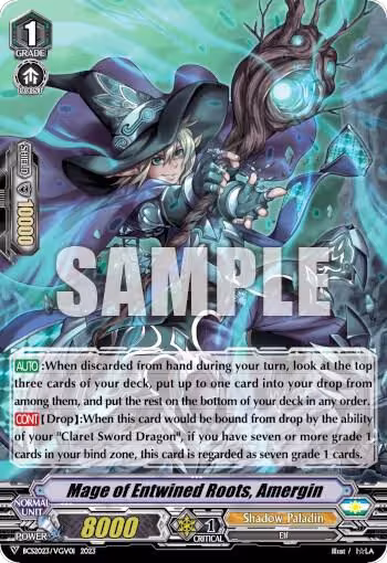 Mage of Entwined Roots, Amergin (BCS2023/VGV01), Bushiroad Event Cards — Vanguard card price