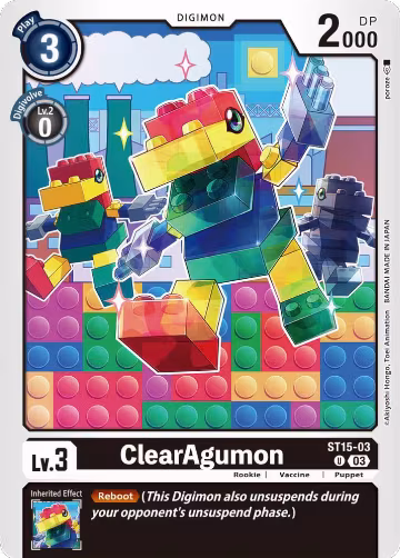ClearAgumon (ST15-03 U), Starter Deck 15: Dragon of Courage — Digimon card price