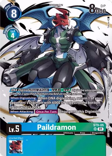 Paildramon (Tamer Party Pack -The Beginning-) (ST9-05 SR), Starter Deck 09: Ultimate Ancient Dragon — Digimon card price