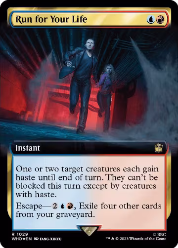 Run for Your Life (Extended Art) (Surge Foil) (1029), Universes Beyond: Doctor Who — Magic card price