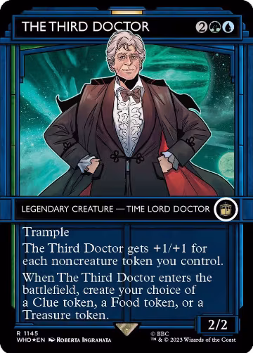 The Third Doctor (Showcase) (Surge Foil) (1145), Universes Beyond: Doctor Who — Magic card price
