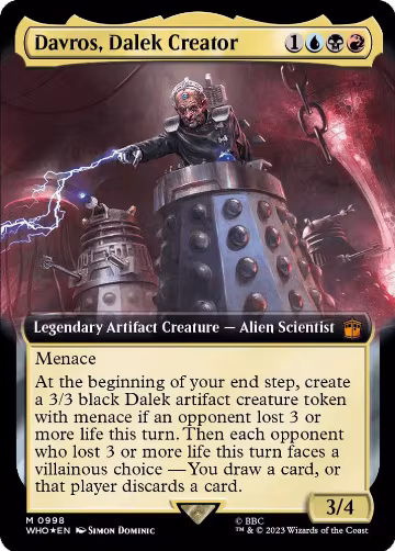 Davros, Dalek Creator (Extended Art) (Surge Foil) (998), Universes Beyond: Doctor Who — Magic card price