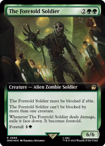 The Foretold Soldier (Extended Art) (Surge Foil) (986), Universes Beyond: Doctor Who — Magic card price