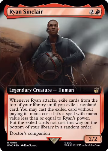 Ryan Sinclair (Extended Art) (Surge Foil) (981), Universes Beyond: Doctor Who — Magic card price