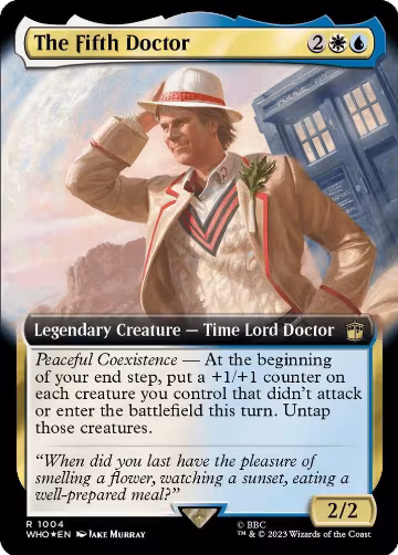 The Fifth Doctor (Extended Art) (Surge Foil) (1004), Universes Beyond: Doctor Who — Magic card price