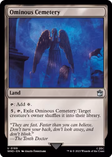 Ominous Cemetery (189), Universes Beyond: Doctor Who — Magic card price