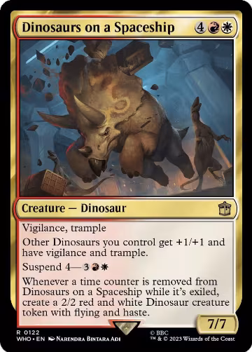 Dinosaurs on a Spaceship (122), Universes Beyond: Doctor Who — Magic card price