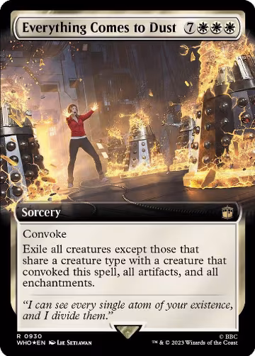 Everything Comes to Dust (Extended Art) (Surge Foil) (930), Universes Beyond: Doctor Who — Magic card price