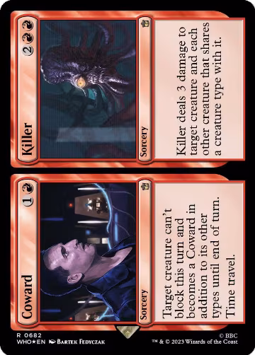 Coward // Killer (Surge Foil) (682), Universes Beyond: Doctor Who — Magic card price