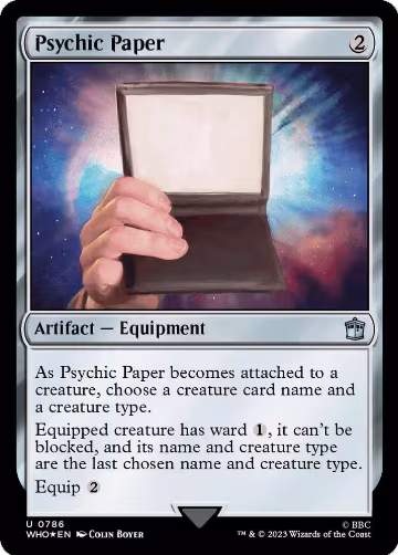 Psychic Paper (Surge Foil) (786), Universes Beyond: Doctor Who — Magic card price