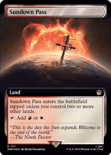 Sundown Pass (Extended Art) (Surge Foil) (1111), Universes Beyond: Doctor Who — Magic card price