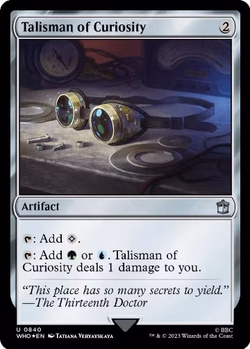Talisman of Curiosity (Surge Foil) (840), Universes Beyond: Doctor Who — Magic card price