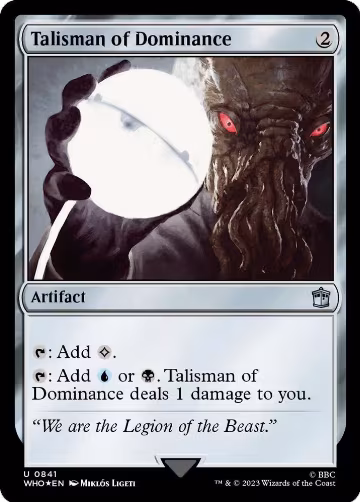 Talisman of Dominance (Surge Foil) (841), Universes Beyond: Doctor Who — Magic card price