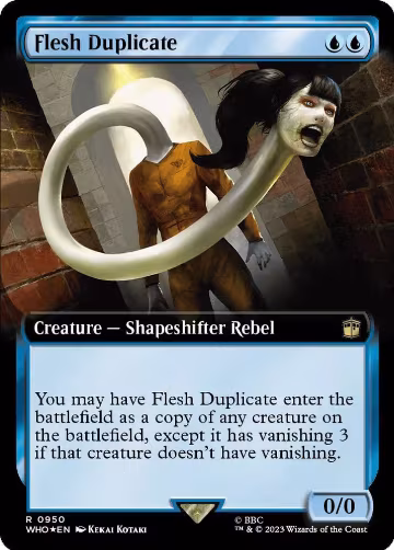 Flesh Duplicate (Extended Art) (Surge Foil) (950), Universes Beyond: Doctor Who — Magic card price