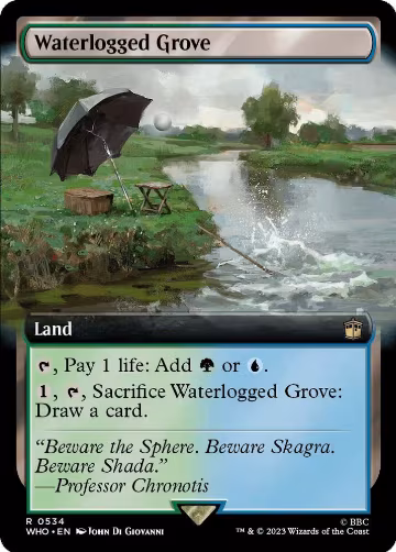 Waterlogged Grove (Extended Art) (534), Universes Beyond: Doctor Who — Magic card price