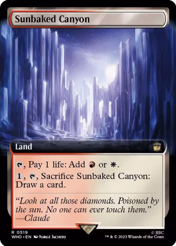 Sunbaked Canyon (Extended Art) (519), Universes Beyond: Doctor Who — Magic card price