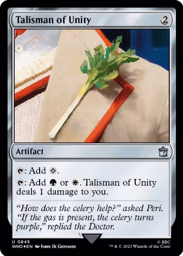 Talisman of Unity (Surge Foil) (845), Universes Beyond: Doctor Who — Magic card price