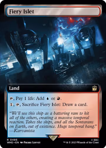 Fiery Islet (Extended Art) (495), Universes Beyond: Doctor Who — Magic card price