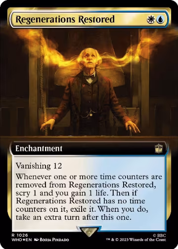 Regenerations Restored (Extended Art) (Surge Foil) (1026), Universes Beyond: Doctor Who — Magic card price