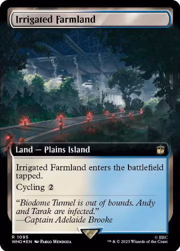 Irrigated Farmland (Extended Art) (Surge Foil) (1095), Universes Beyond: Doctor Who — Magic card price
