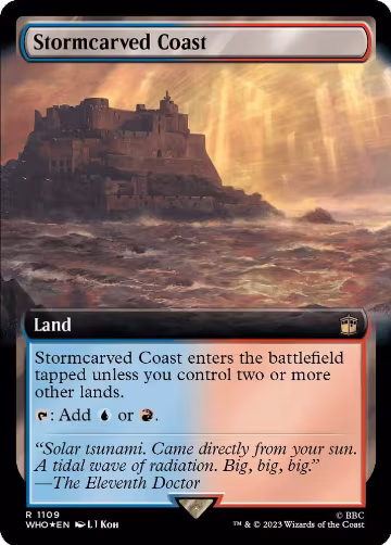 Stormcarved Coast (Extended Art) (Surge Foil) (1109), Universes Beyond: Doctor Who — Magic card price