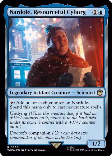 Nardole, Resourceful Cyborg (Surge Foil) (655), Universes Beyond: Doctor Who — Magic card price