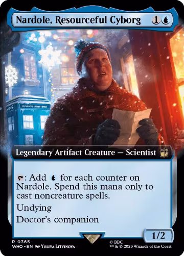 Nardole, Resourceful Cyborg (Extended Art) (365), Universes Beyond: Doctor Who — Magic card price