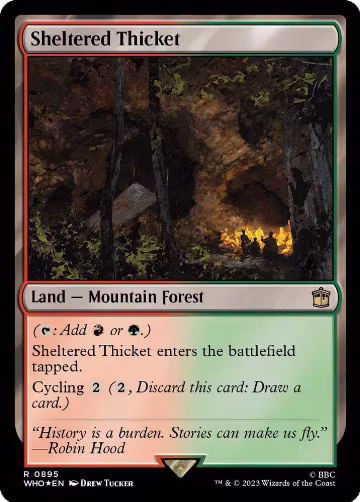 Sheltered Thicket (Surge Foil) (895), Universes Beyond: Doctor Who — Magic card price
