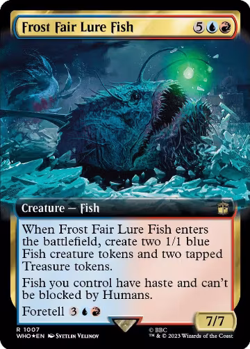 Frost Fair Lure Fish (Extended Art) (Surge Foil) (1007), Universes Beyond: Doctor Who — Magic card price
