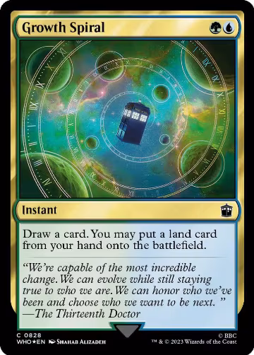 Growth Spiral (Surge Foil) (828), Universes Beyond: Doctor Who — Magic card price