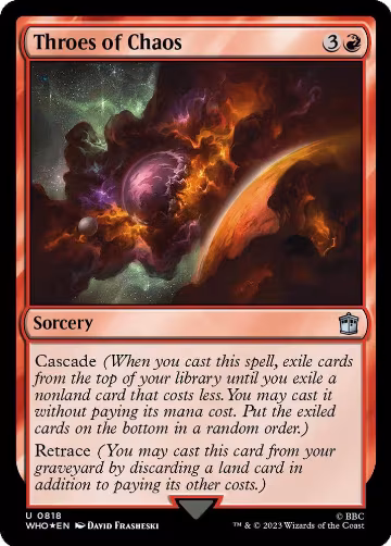 Throes of Chaos (Surge Foil) (818), Universes Beyond: Doctor Who — Magic card price
