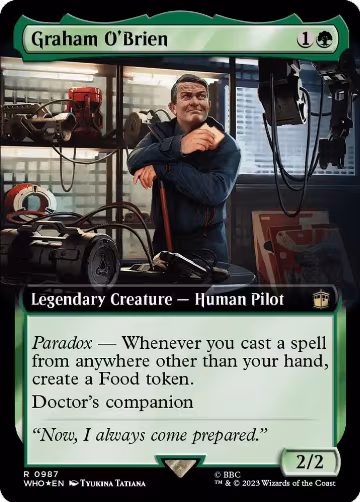 Graham O'Brien (Extended Art) (Surge Foil) (987), Universes Beyond: Doctor Who — Magic card price