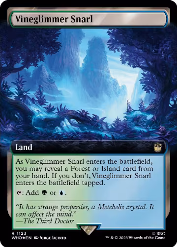Vineglimmer Snarl (Extended Art) (Surge Foil) (1123), Universes Beyond: Doctor Who — Magic card price
