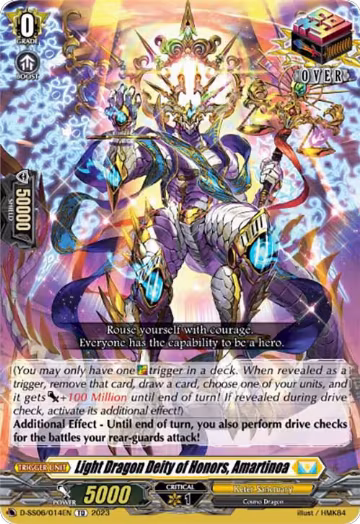Light Dragon Deity of Honors, Amartinoa (D-SS06/014EN), D-SS06: Stand Up Deckset "Gramgrace" — Vanguard card price