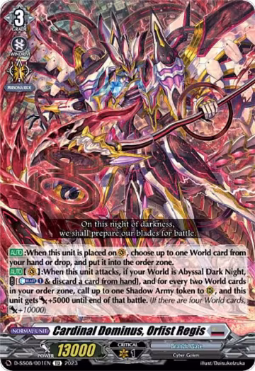 Cardinal Dominus, Orfist Regis (D-SS08/001EN), D-SS08: Stand Up Deckset "Orfist" — Vanguard card price