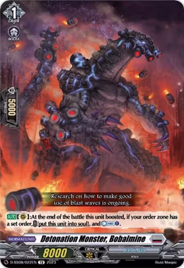 Detonation Monster, Bobalmine (D-SS08/022EN) — card price