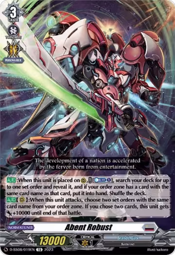 Abent Robust (D-SS08/019EN), D-SS08: Stand Up Deckset "Orfist" — Vanguard card price