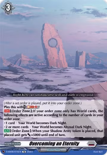 Overcoming an Eternity (D-SS08/016EN), D-SS08: Stand Up Deckset "Orfist" — Vanguard card price