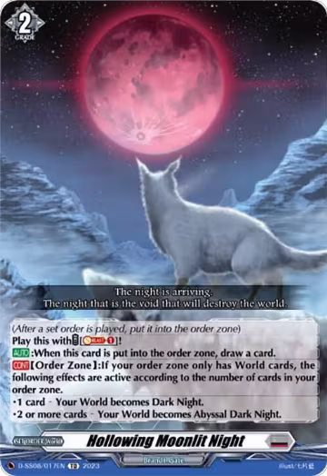 Hollowing Moonlit Night (D-SS08/017EN), D-SS08: Stand Up Deckset "Orfist" — Vanguard card price